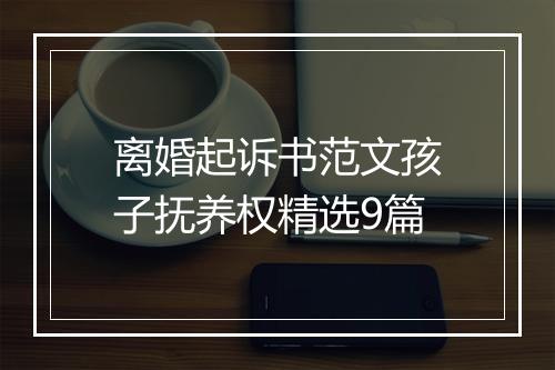 离婚起诉书范文孩子抚养权精选9篇