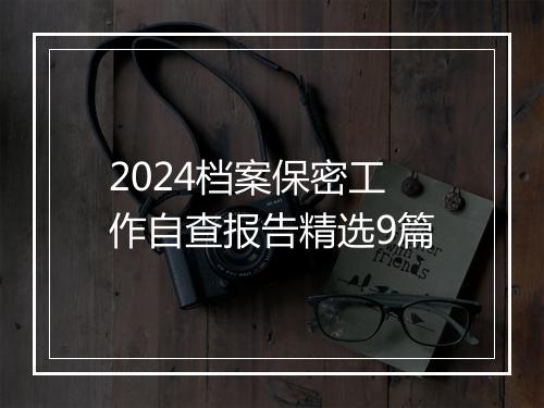 2024档案保密工作自查报告精选9篇