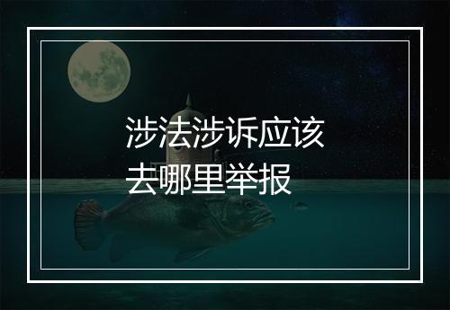 涉法涉诉应该去哪里举报