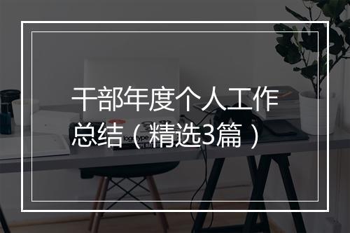 干部年度个人工作总结（精选3篇）