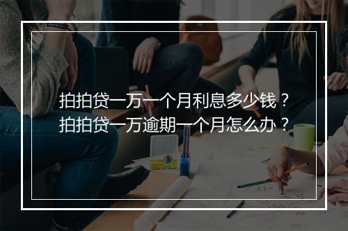 拍拍贷一万一个月利息多少钱？拍拍贷一万逾期一个月怎么办？