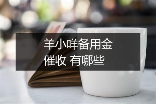 羊小咩备用金催收 有哪些