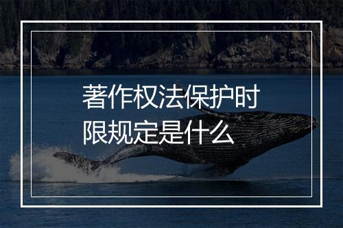 著作权法保护时限规定是什么