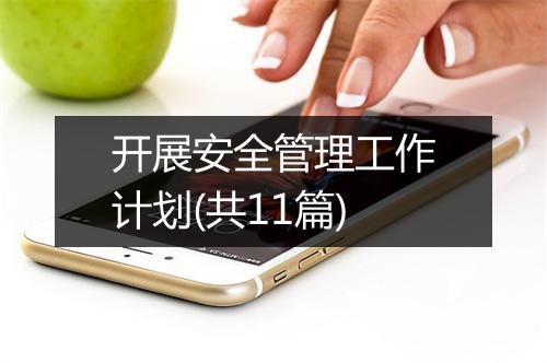 开展安全管理工作计划(共11篇)
