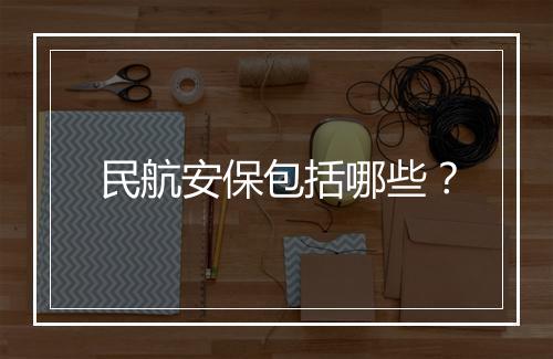 民航安保包括哪些？