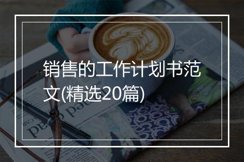 销售的工作计划书范文(精选20篇)
