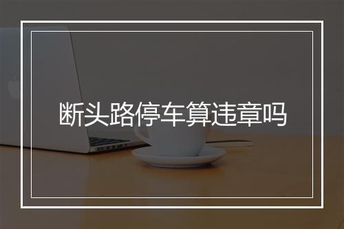 断头路停车算违章吗
