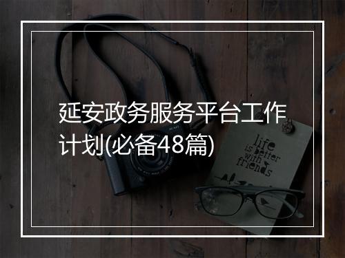 延安政务服务平台工作计划(必备48篇)