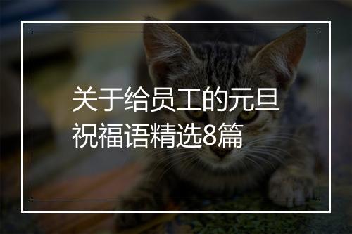 关于给员工的元旦祝福语精选8篇