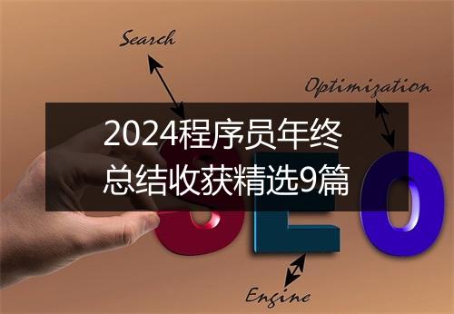 2024程序员年终总结收获精选9篇