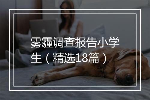 雾霾调查报告小学生（精选18篇）