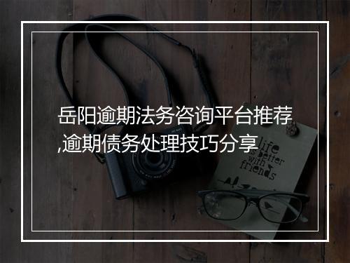 岳阳逾期法务咨询平台推荐,逾期债务处理技巧分享