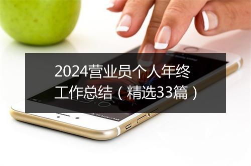 2024营业员个人年终工作总结（精选33篇）