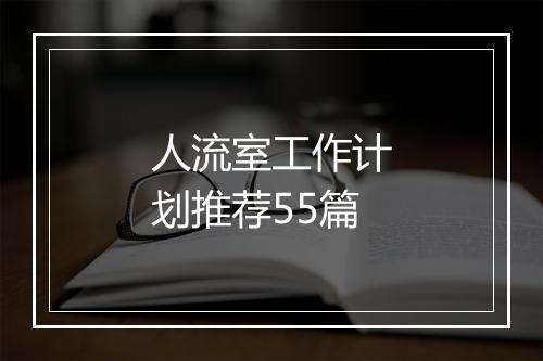人流室工作计划推荐55篇