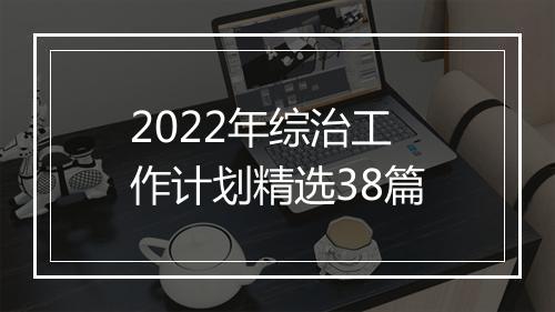 2022年综治工作计划精选38篇
