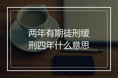 两年有期徒刑缓刑四年什么意思