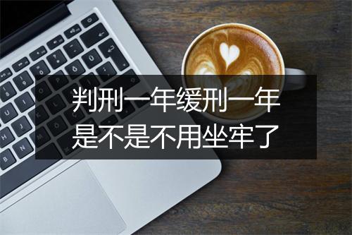 判刑一年缓刑一年是不是不用坐牢了