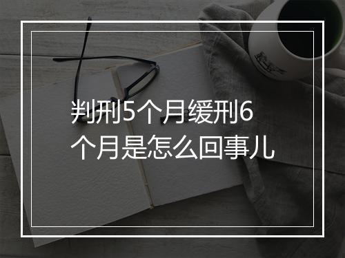 判刑5个月缓刑6个月是怎么回事儿