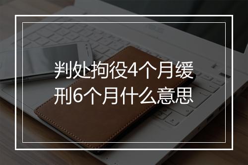 判处拘役4个月缓刑6个月什么意思