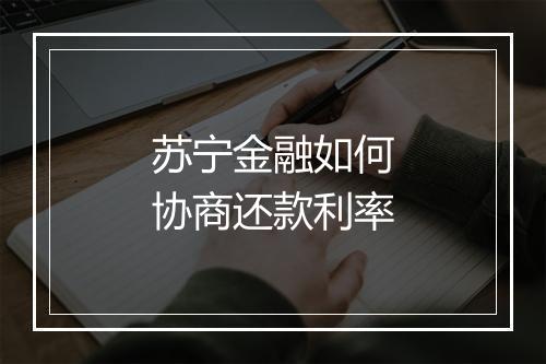 苏宁金融如何协商还款利率