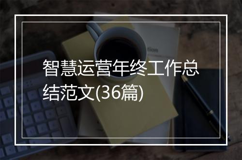 智慧运营年终工作总结范文(36篇)