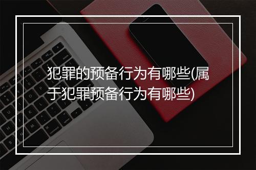 犯罪的预备行为有哪些(属于犯罪预备行为有哪些)