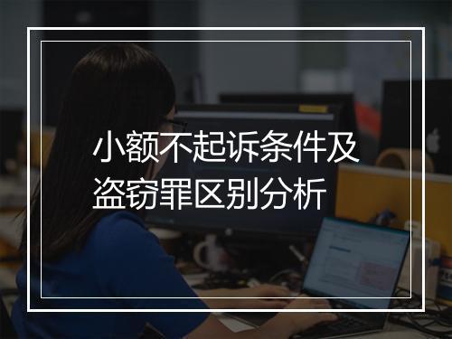 小额不起诉条件及盗窃罪区别分析
