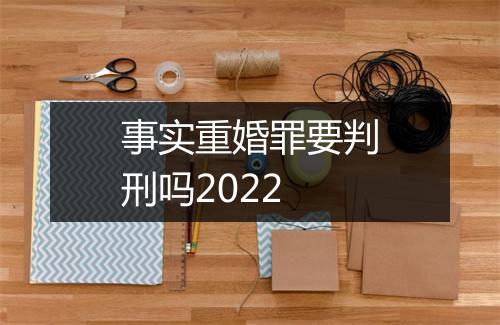 事实重婚罪要判刑吗2022
