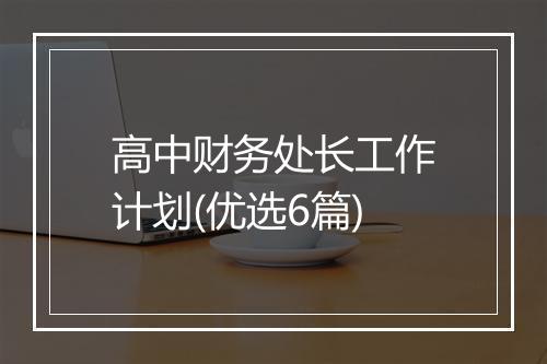 高中财务处长工作计划(优选6篇)