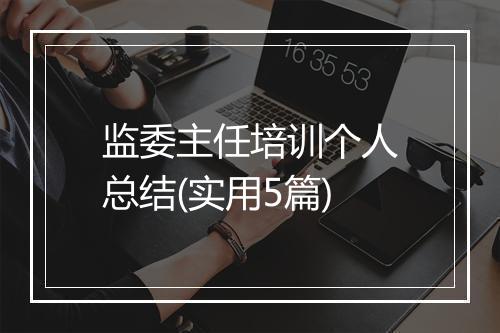监委主任培训个人总结(实用5篇)