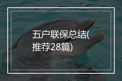 五户联保总结(推荐28篇)