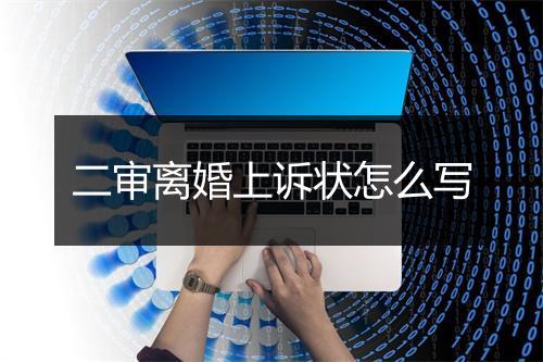 二审离婚上诉状怎么写