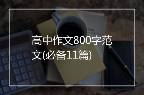 高中作文800字范文(必备11篇)