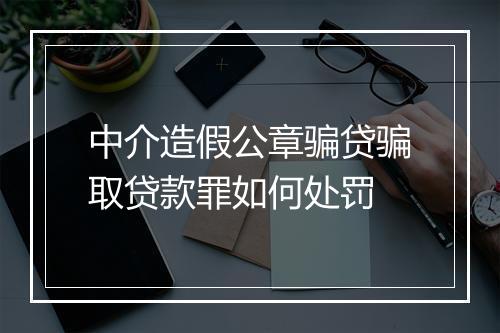 中介造假公章骗贷骗取贷款罪如何处罚