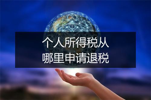 个人所得税从哪里申请退税