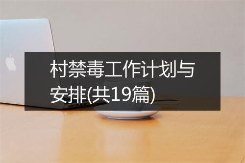 村禁毒工作计划与安排(共19篇)