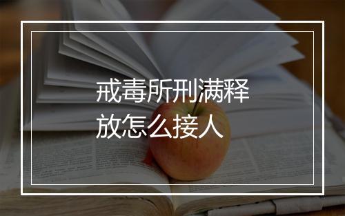 戒毒所刑满释放怎么接人