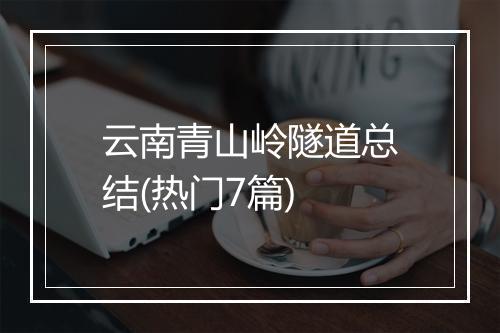 云南青山岭隧道总结(热门7篇)