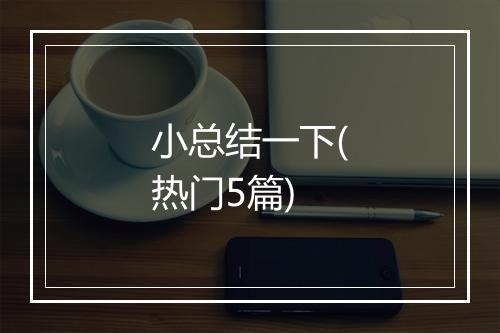 小总结一下(热门5篇)