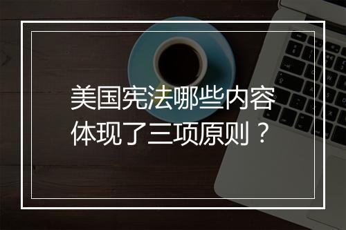 美国宪法哪些内容体现了三项原则？
