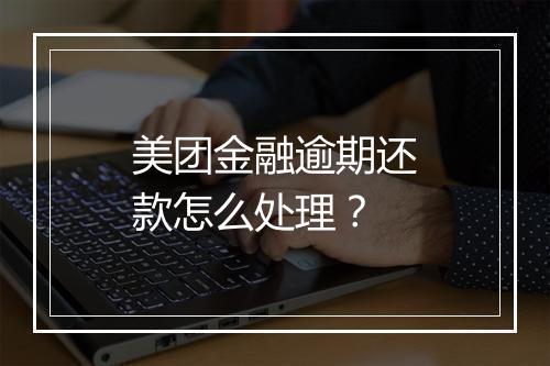 美团金融逾期还款怎么处理？