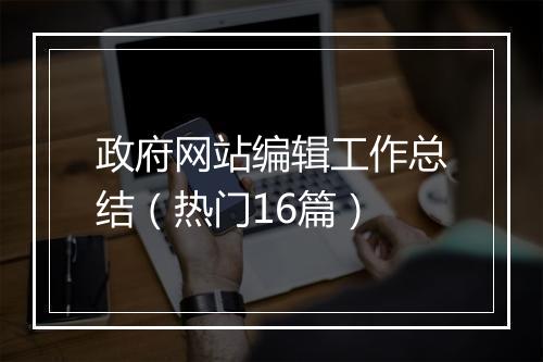 政府网站编辑工作总结（热门16篇）