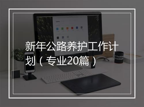 新年公路养护工作计划（专业20篇）