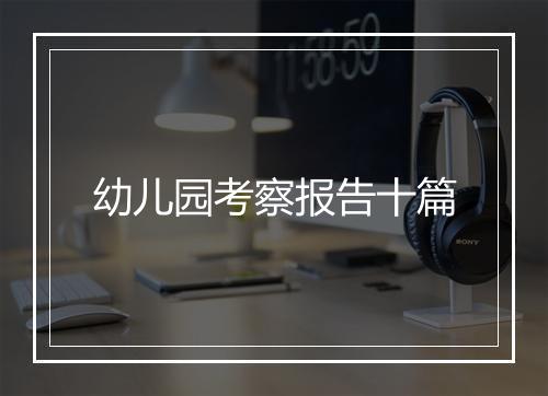 幼儿园考察报告十篇