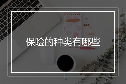 保险的种类有哪些