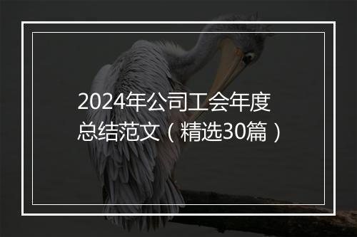 2024年公司工会年度总结范文（精选30篇）