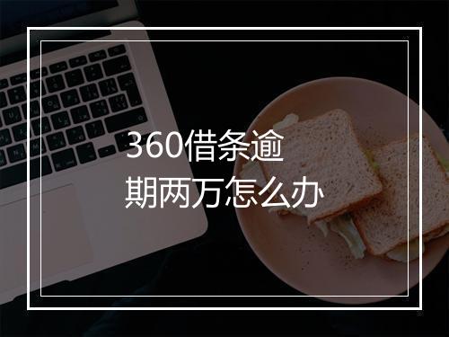360借条逾期两万怎么办