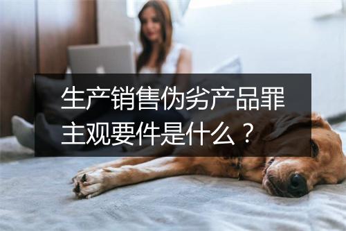 生产销售伪劣产品罪主观要件是什么？