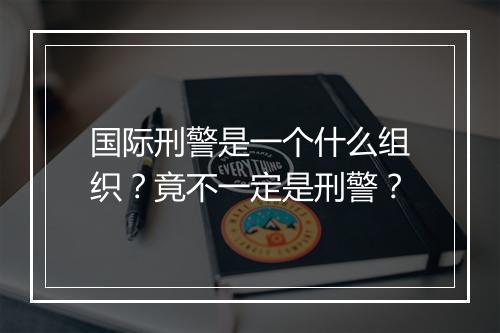 国际刑警是一个什么组织？竟不一定是刑警？