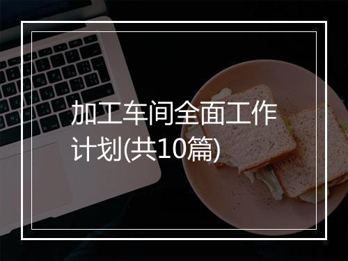 加工车间全面工作计划(共10篇)